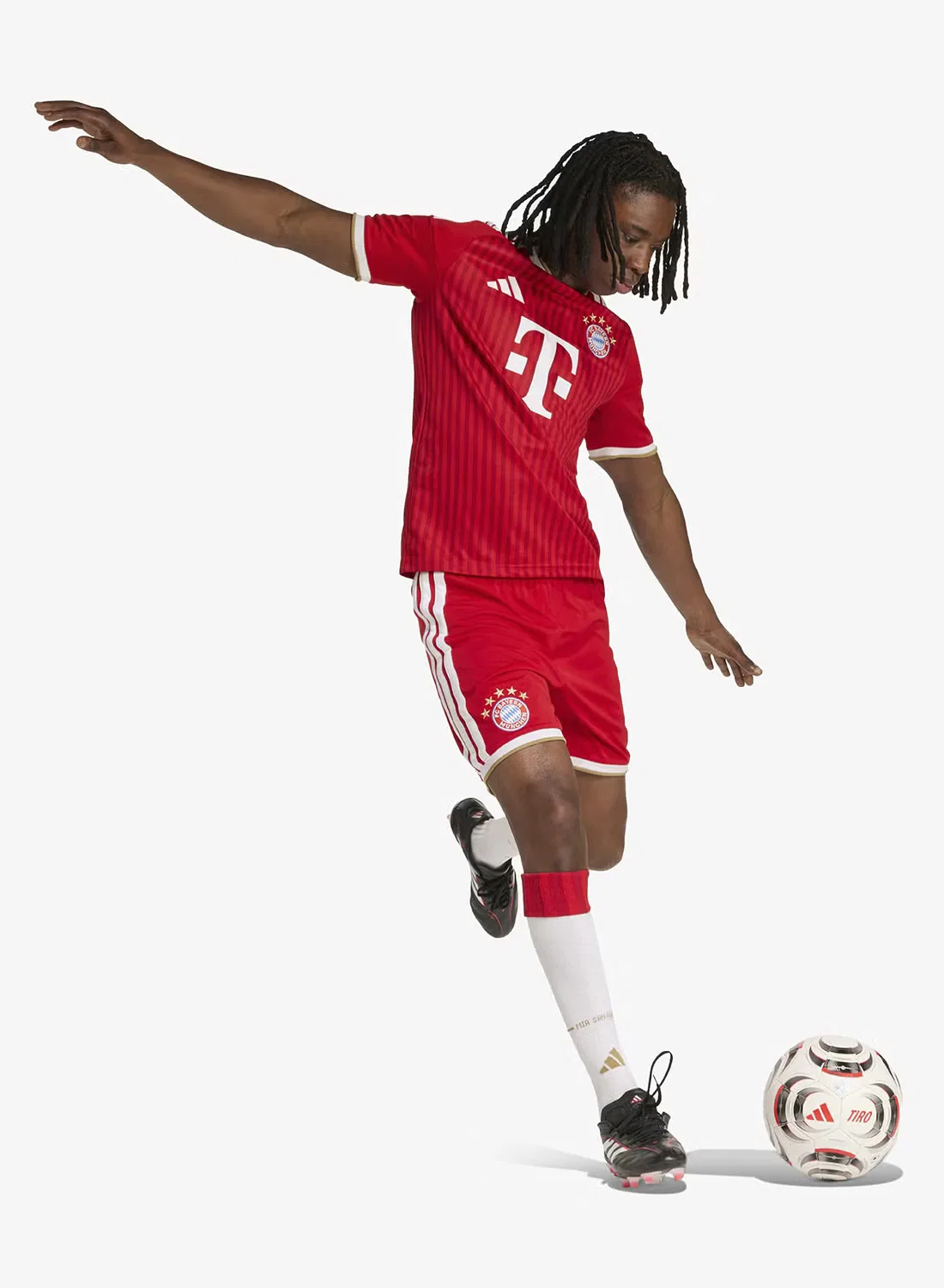 Шорты футбольные с технологией Climacool Fc Bayern Home Adidas, красный — фото 3