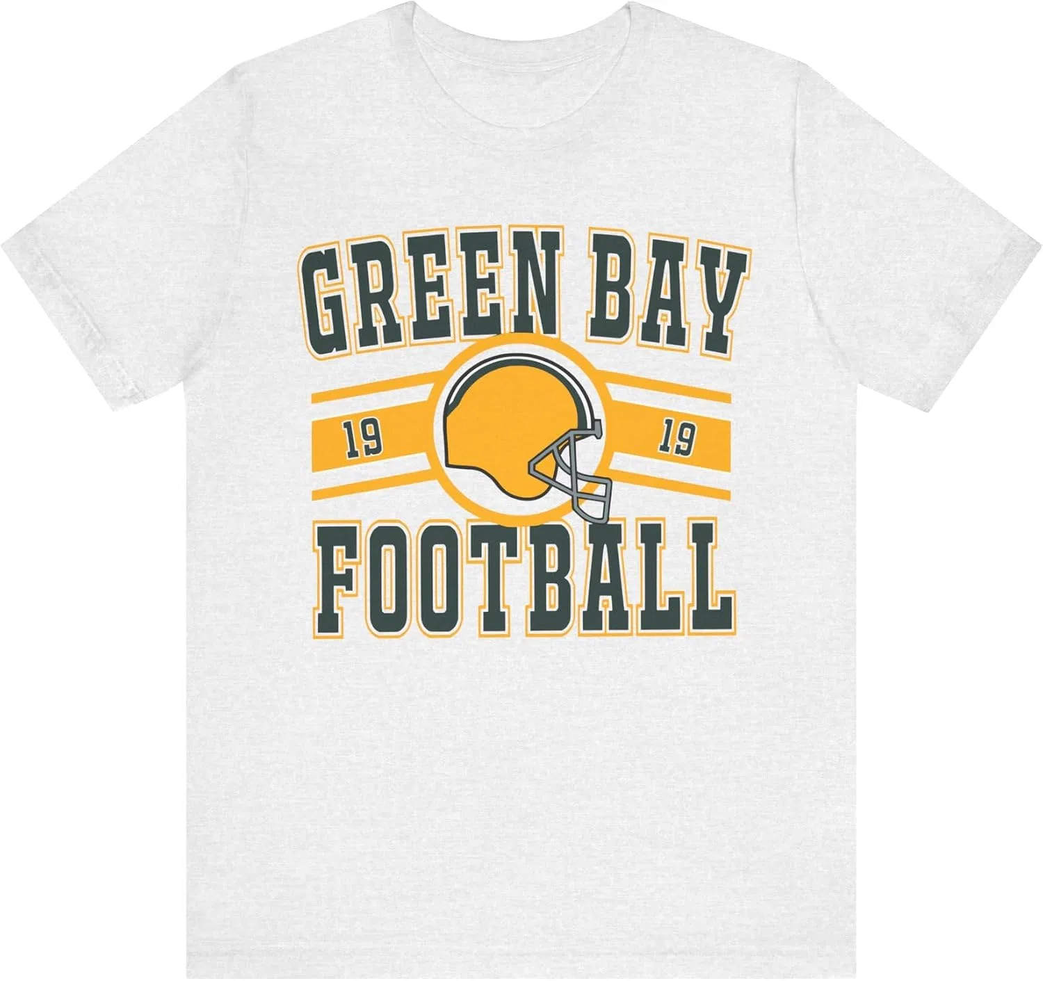 Женская футболка ретро Green Bay Bella Canvas 3001, Ash