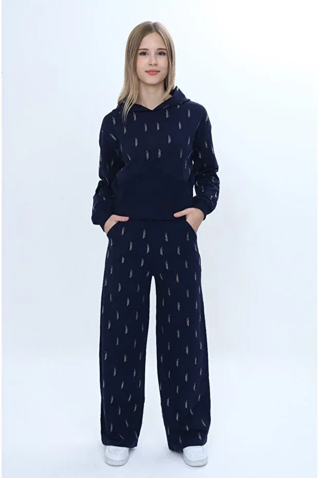 Детский комплект для девочек с вышивкой Toontoy, Navy Blue