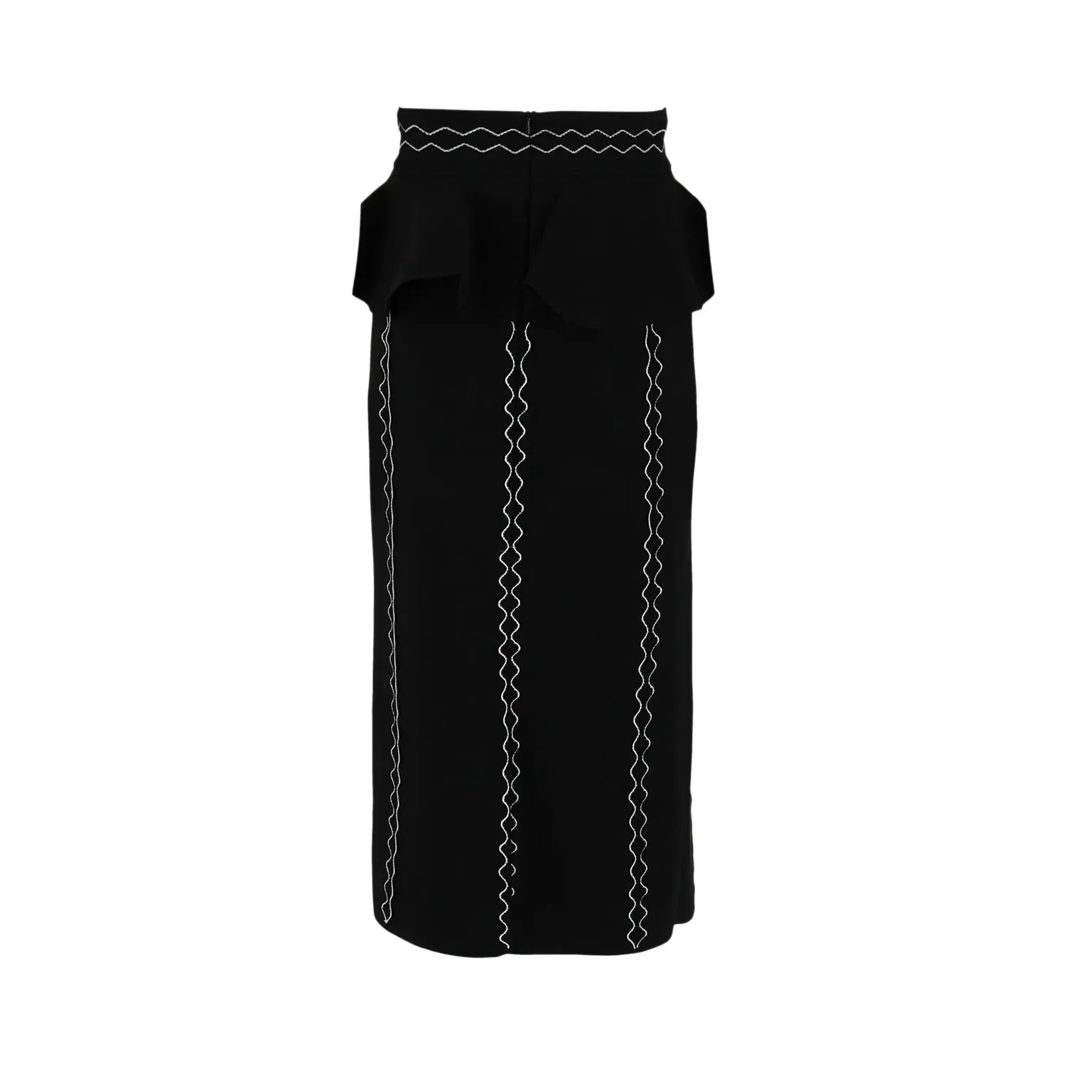 Юбка миди из эластичного трикотажа Alexander McQueen, черный