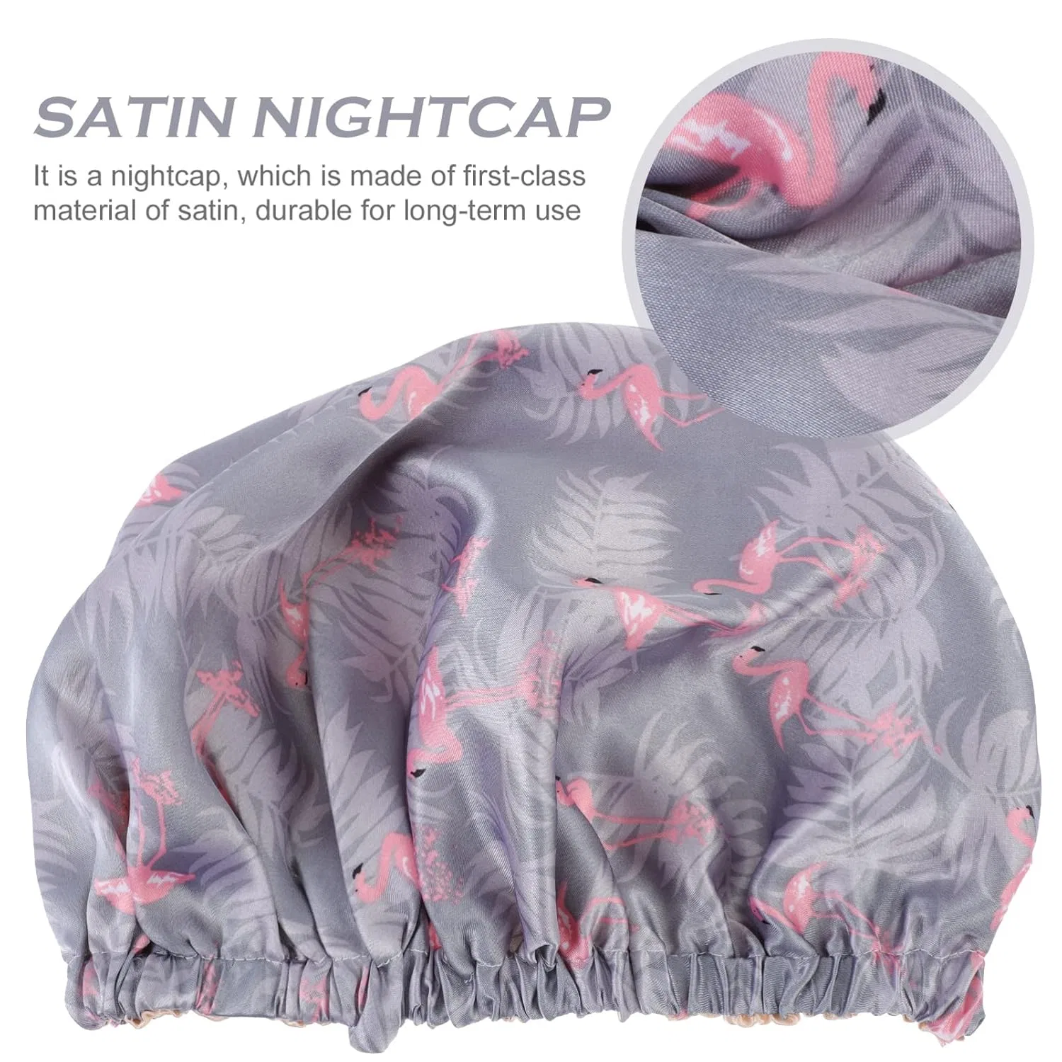 Шапочка для душа, Satin, FRCOLOR, 5 штук, 26x20 см, Grey Flamingo — фото 3
