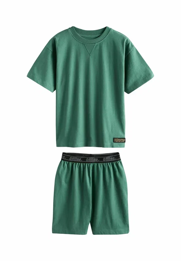Комплект пижам, хлопок, shorts pyjamas 2 pack set, Next, Pink, Green, зеленый/розовый — фото 2