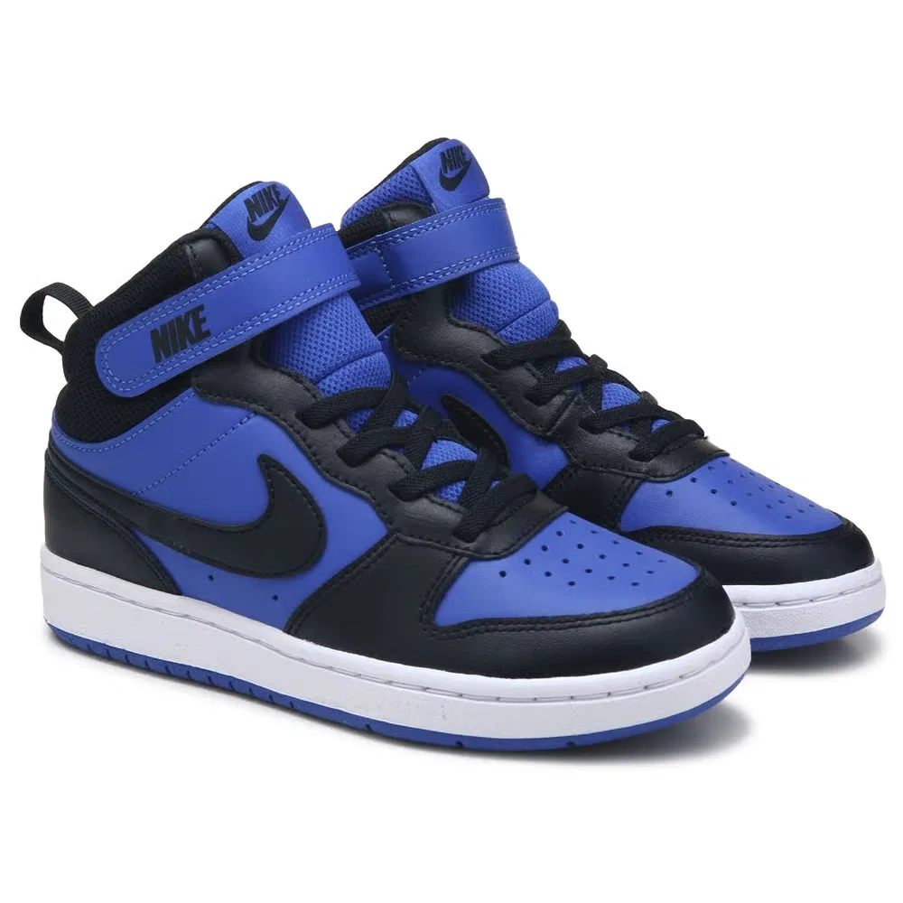 Детские высокие кроссовки Court Borough Mid 2 Nike, Black/Royal