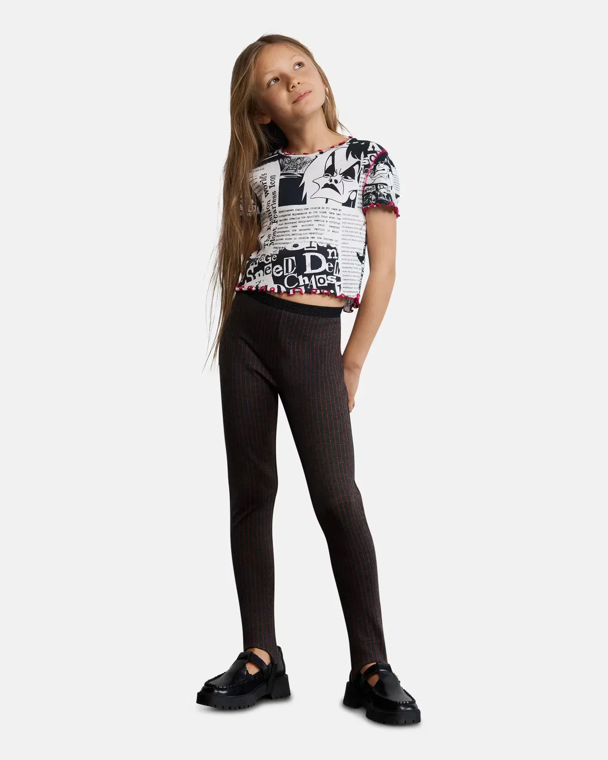 Детские леггинсы для девочек хлопковые Desigual, Negro — фото 2