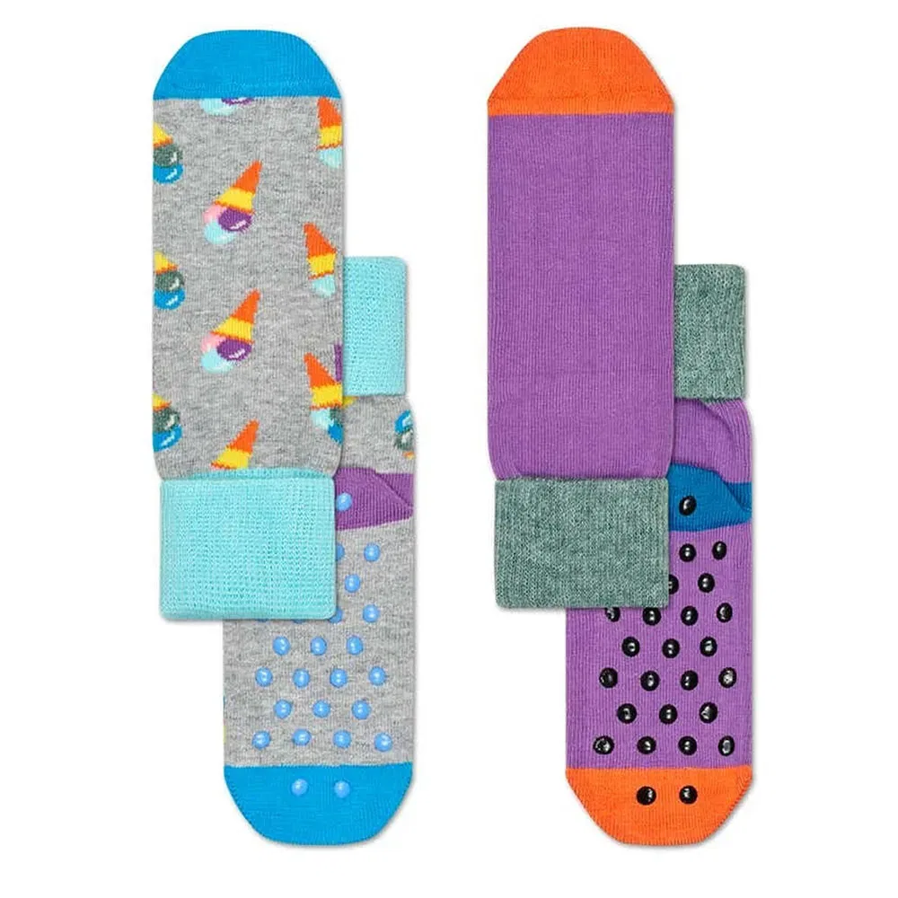 Носки противоскользящие Ice Cream 2 пары Happy Socks, серый