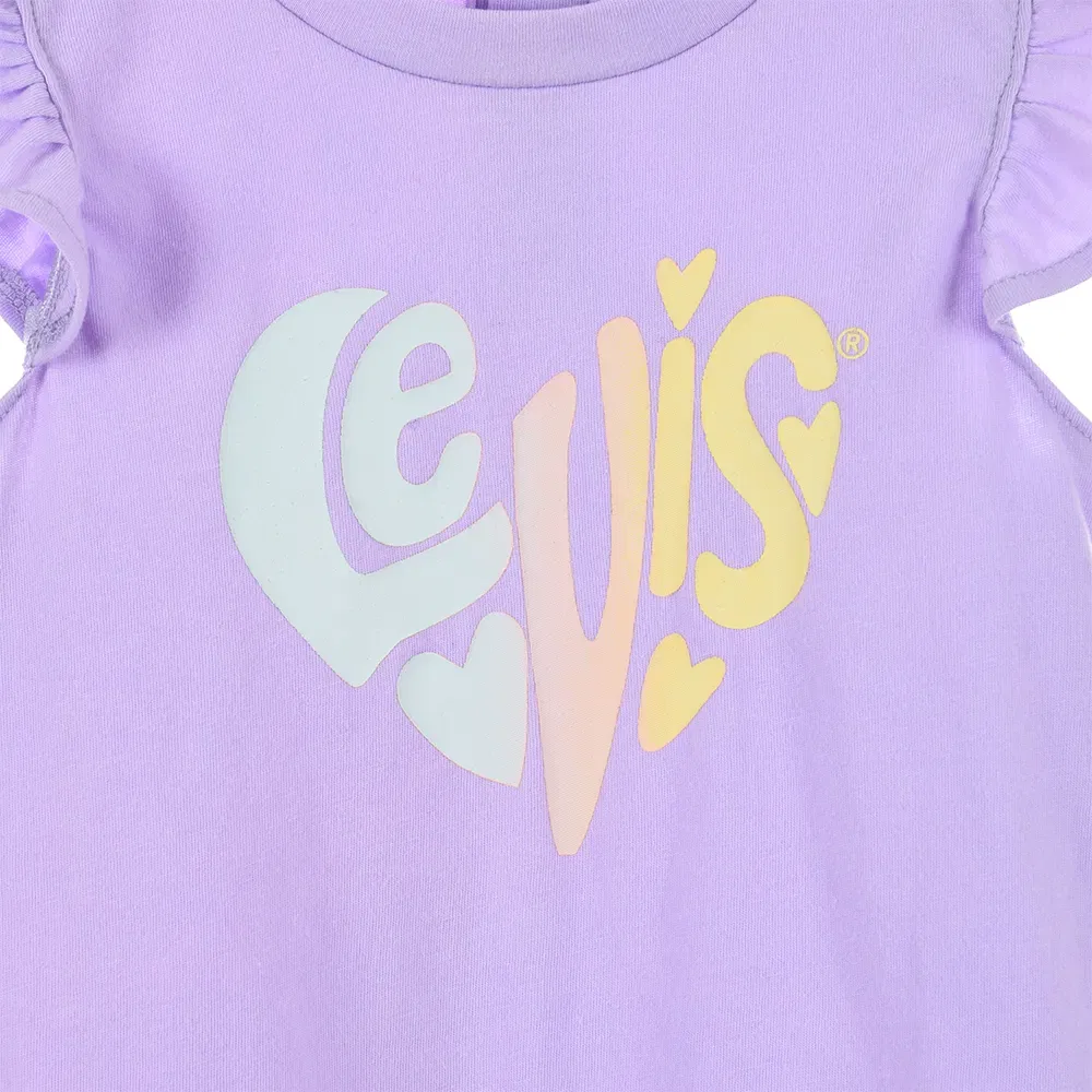 Детский комплект для девочек с логотипом 1EH108 Levi's, Purple — фото 4