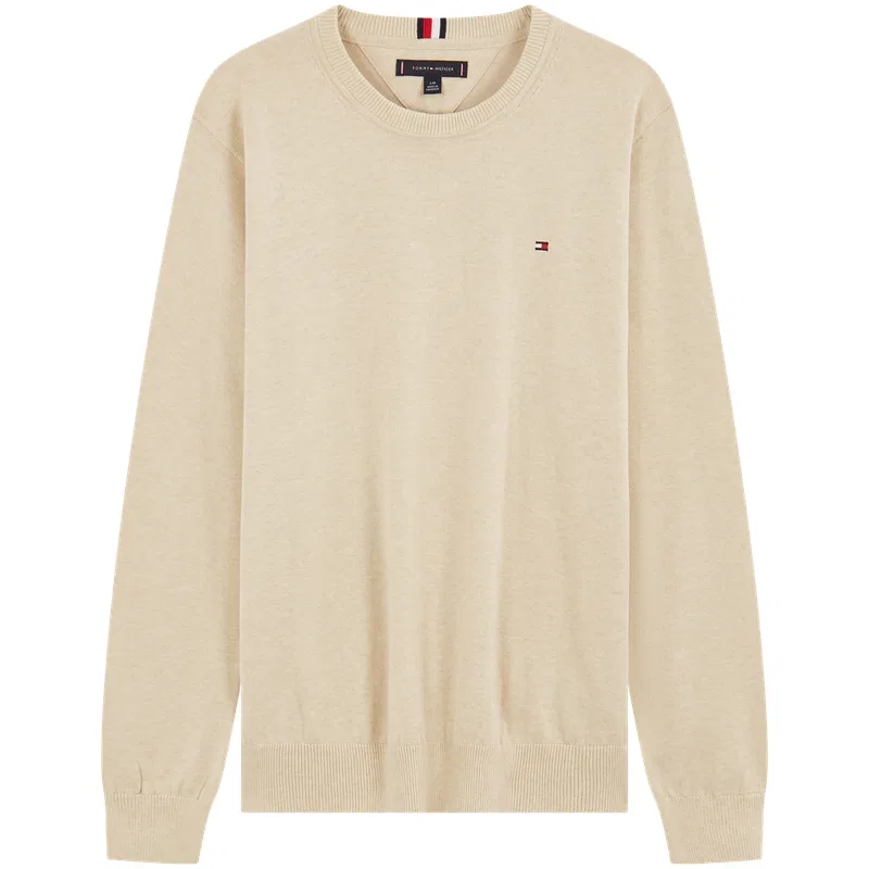 Мужской джемпер с круглым вырезом Tommy Hilfiger, Light Khaki AFA