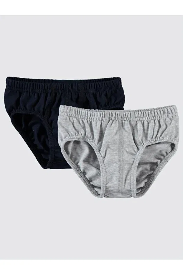 Детский комплект трусов для мальчиков хлопковый Basic 2-piece panties set Civil Boys, Gray-Blue