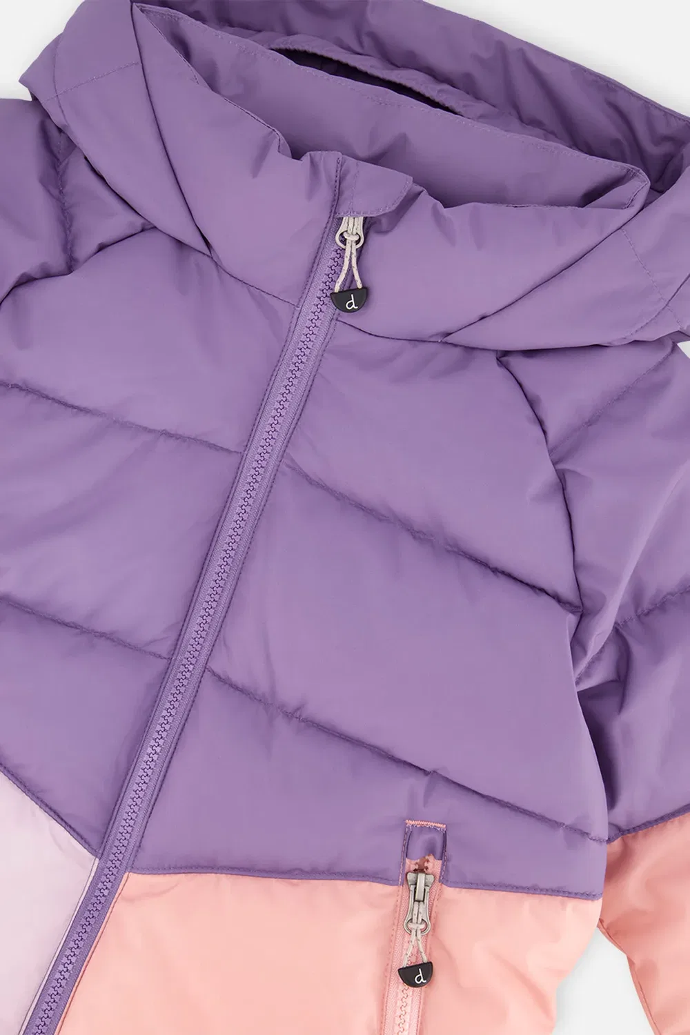 Детская зимняя куртка с утеплителем Color-Block Winter Jacket Deux par Deux, Violet — фото 3