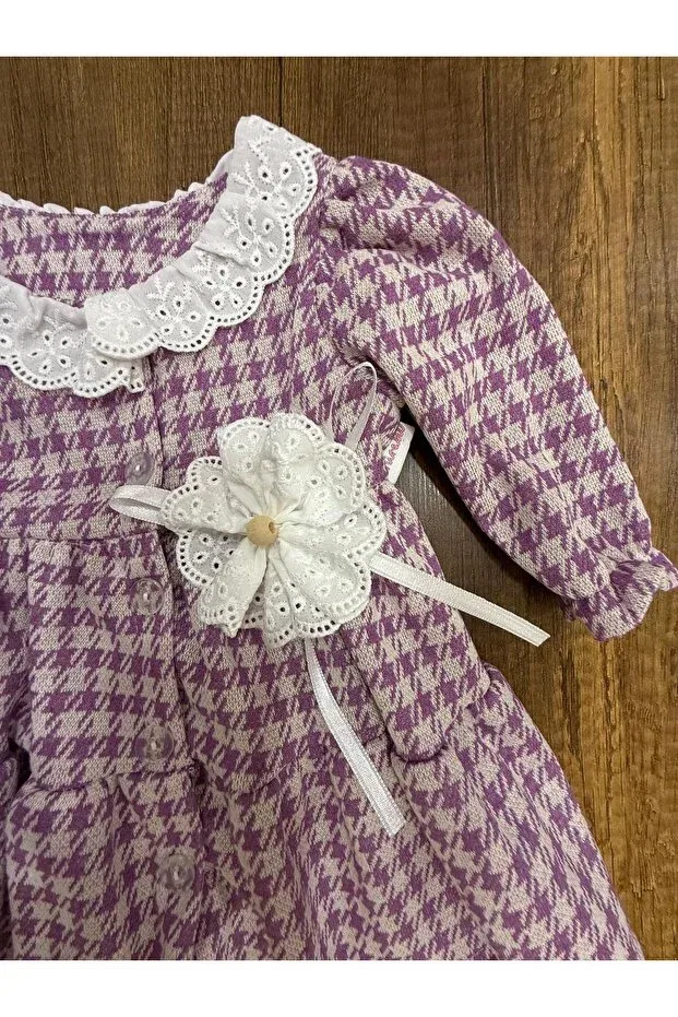 Детское платье для девочек с длинным рукавом Happymom, Purple — фото 4