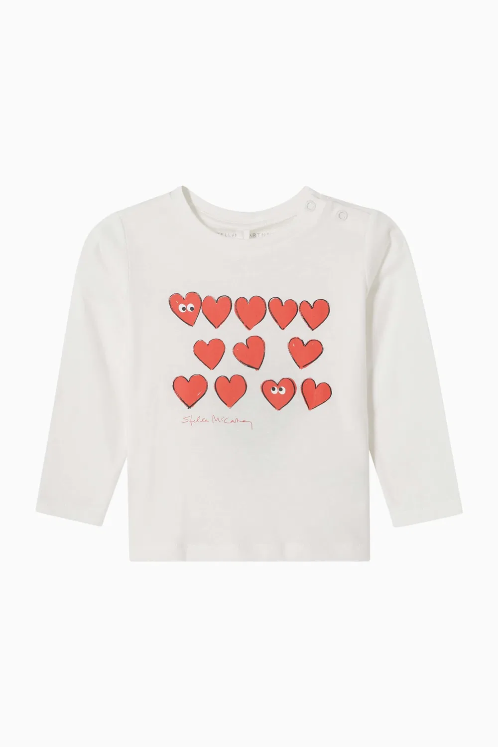 Футболка с принтом в виде сердец Stella McCartney