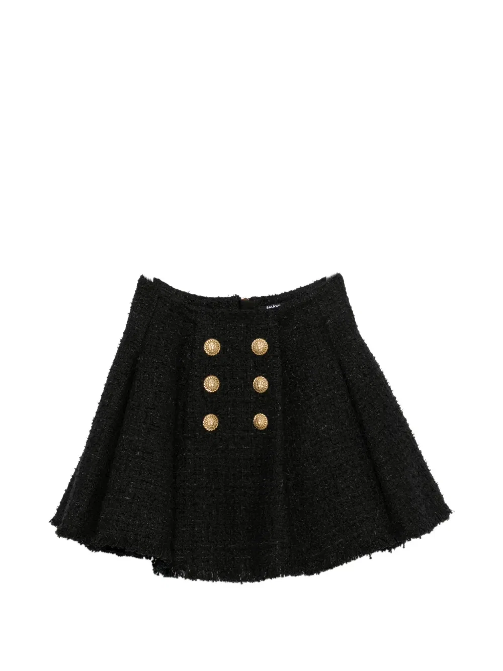 Расклешенная мини-юбка Balmain, черный