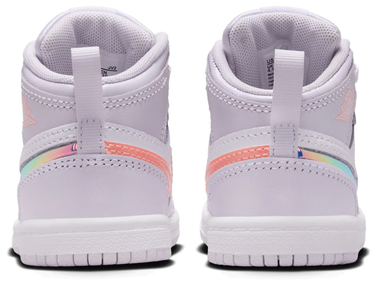 Кроссовки для малышей Jordan 1 Mid SE Fem, цвет Barely Grape/Atomic Pink — фото 3