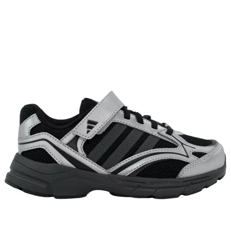 Детские кроссовки с сетчатым верхом Spiritain EL 'Black Grey Silver' adidas, Core Black / Grey Six / Silver Metallic — фото 2