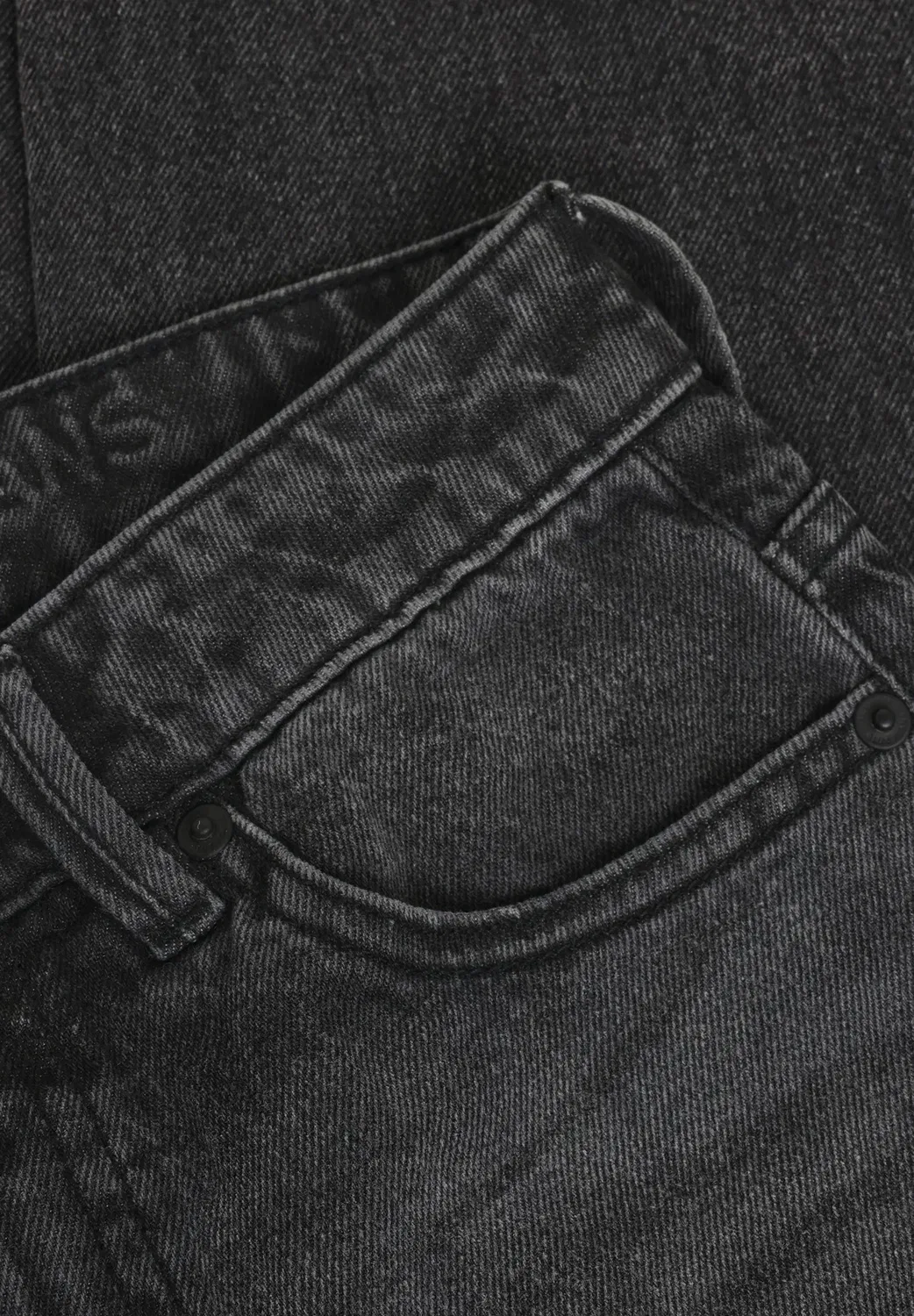 Широкие свободные черные джинсы - джинсы свободного кроя Indian Blue Jeans, Black Denim — фото 3