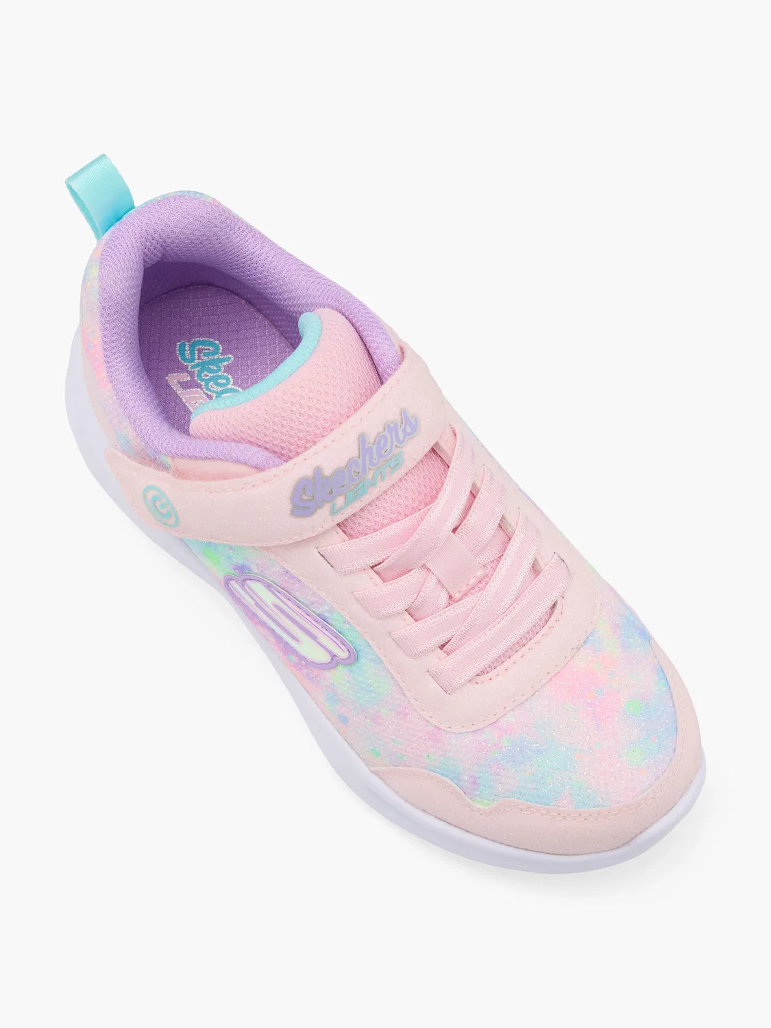 Детские кроссовки с подсветкой Skechers SOLA GLOW, цвет Rose Gold — фото 2