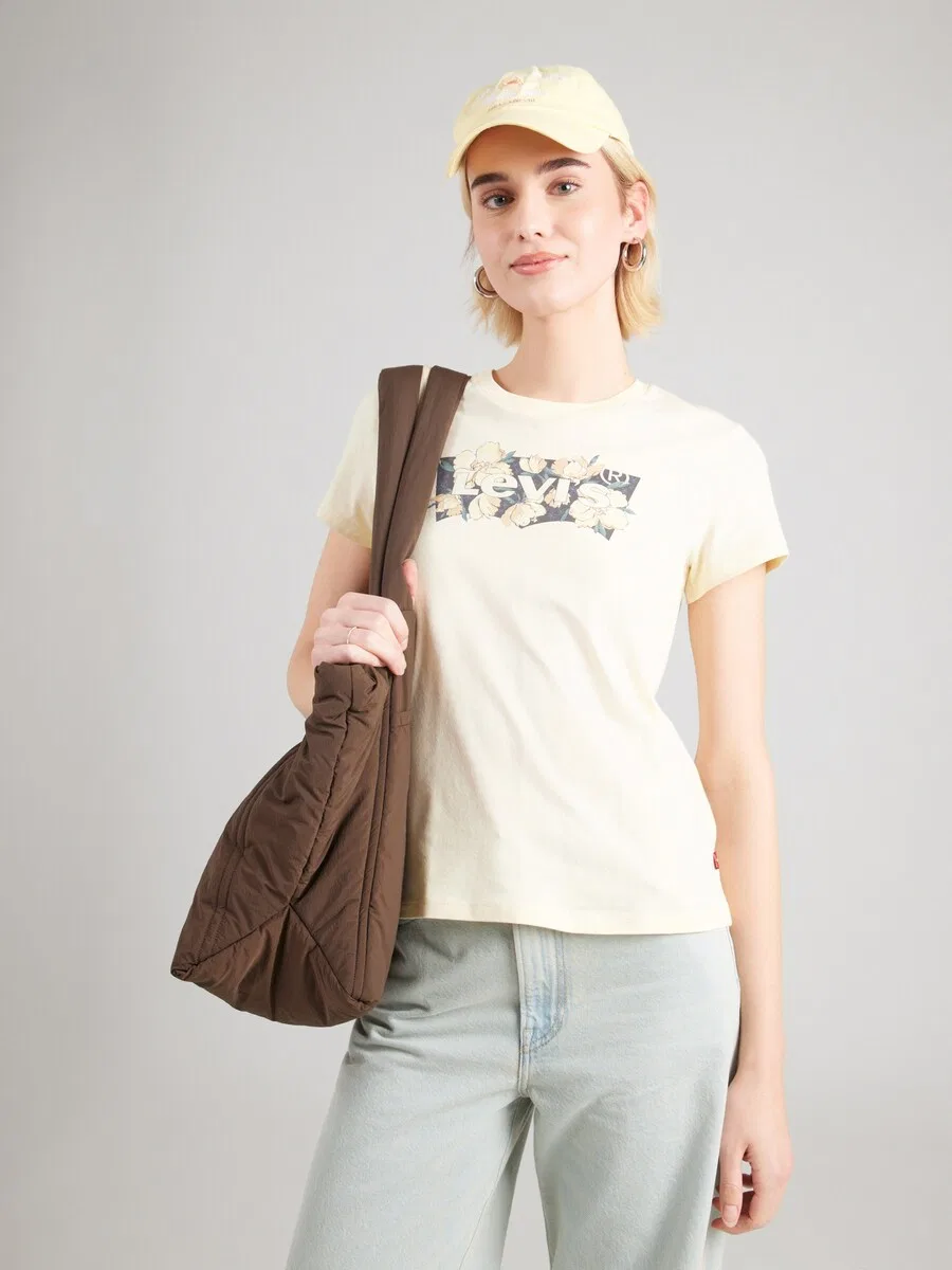 Футболка LEVI'S пастельно-желтого цвета — фото 3