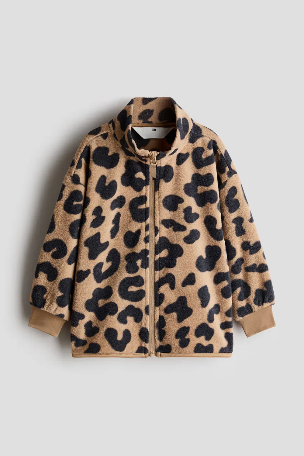 Флисовая куртка H&M, Beige/Leopardenprint — фото 2