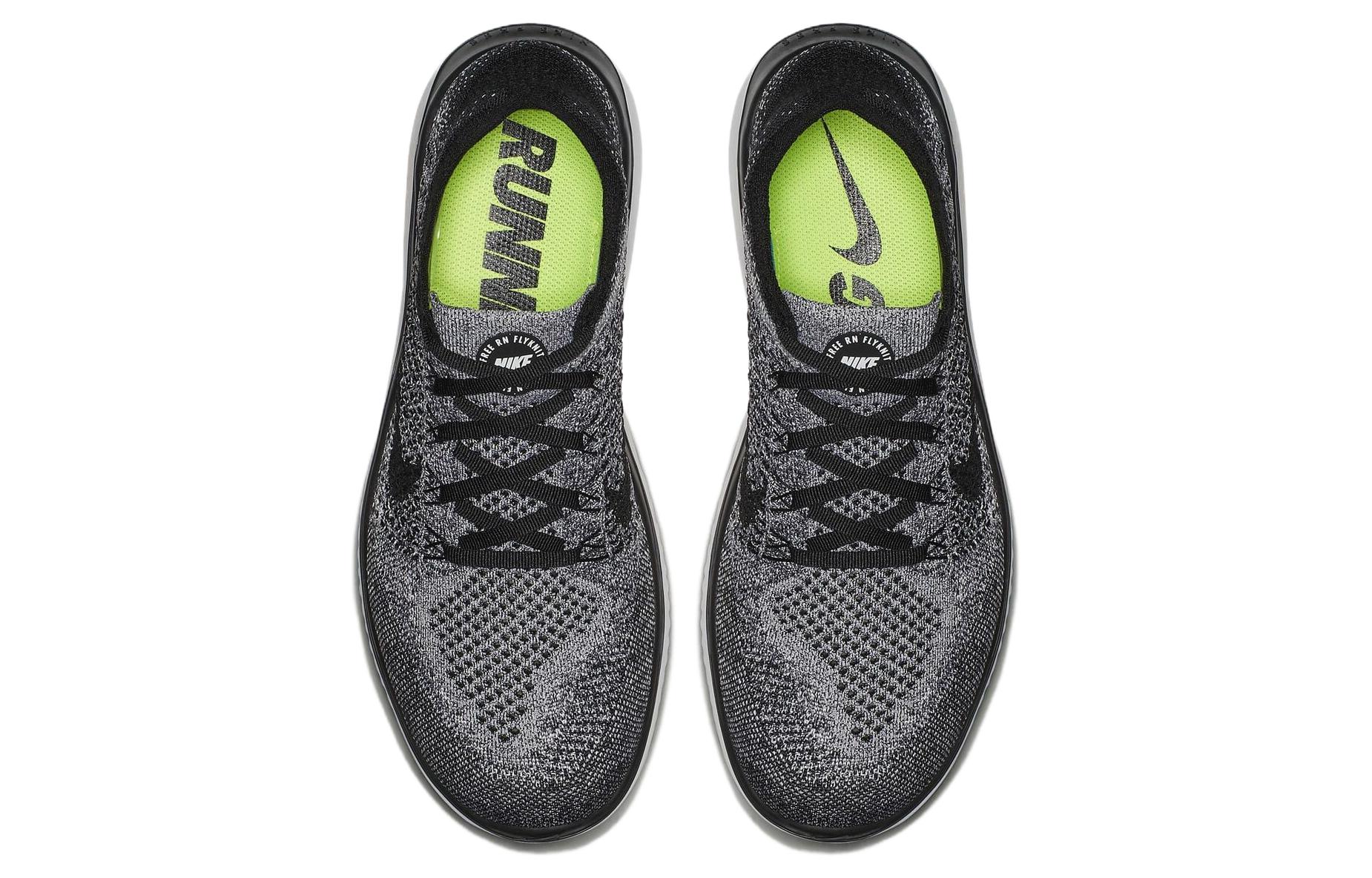 Кроссовки Nike Free RN Flyknit 2018, черный/белый — фото 3