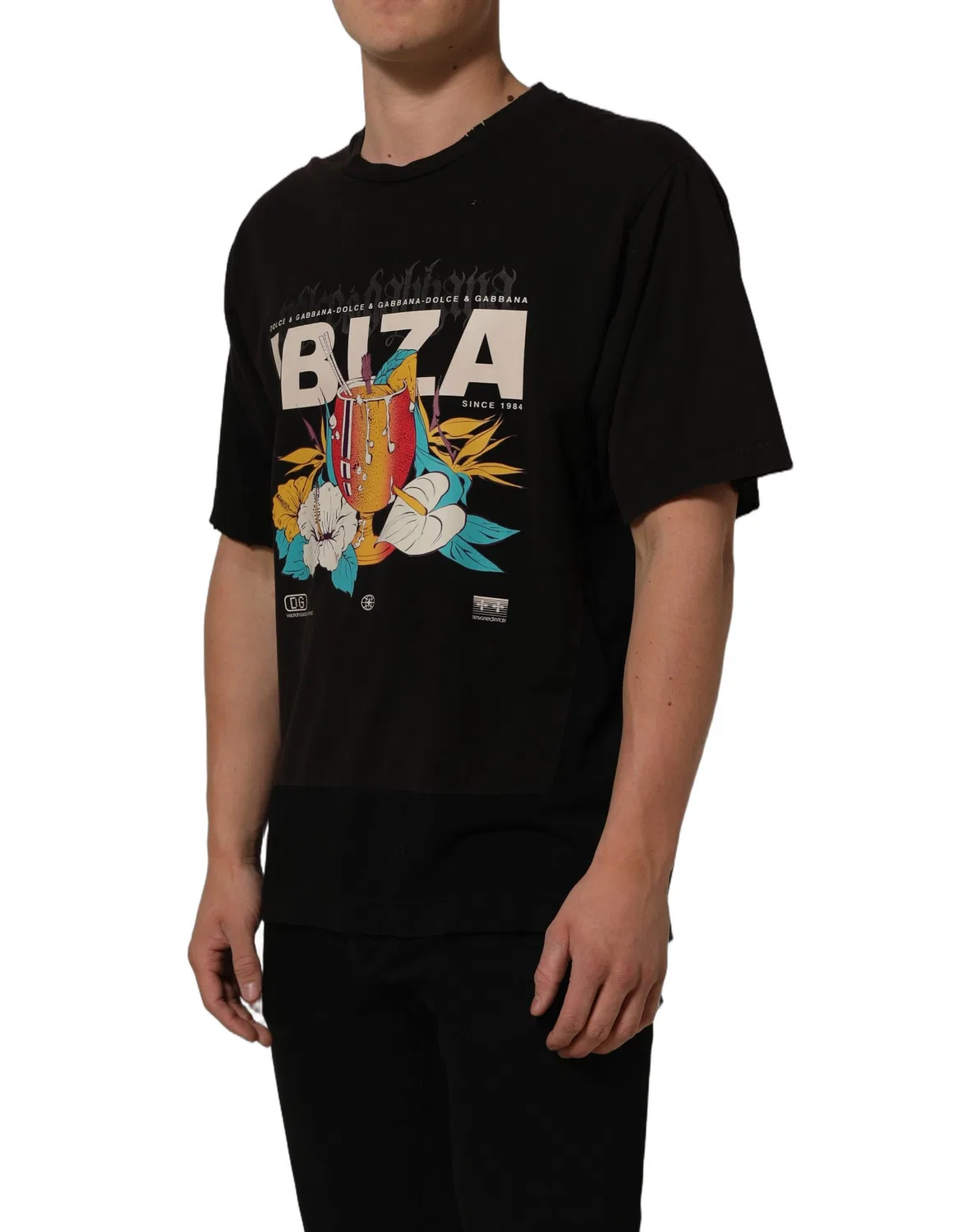 Мужская футболка с принтом IBIZA Dolce & Gabbana, Black