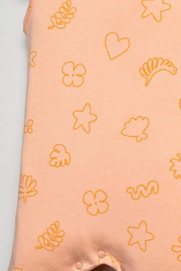Детский комбинезон для девочек с принтом Basics For My Baby, Orange — фото 4