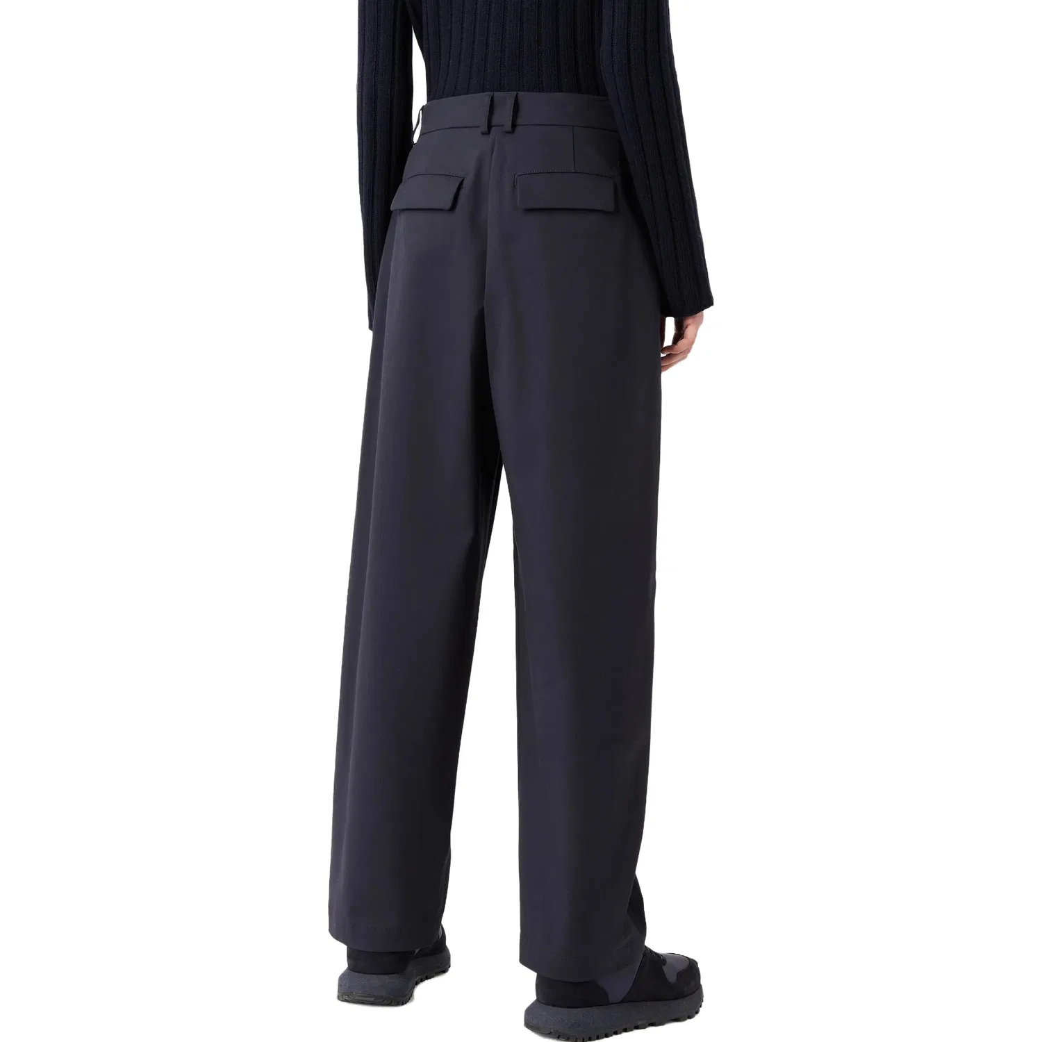 Брюки повседневные moderate straight fit, EMPORIO ARMANI, Marine Blue — фото 4
