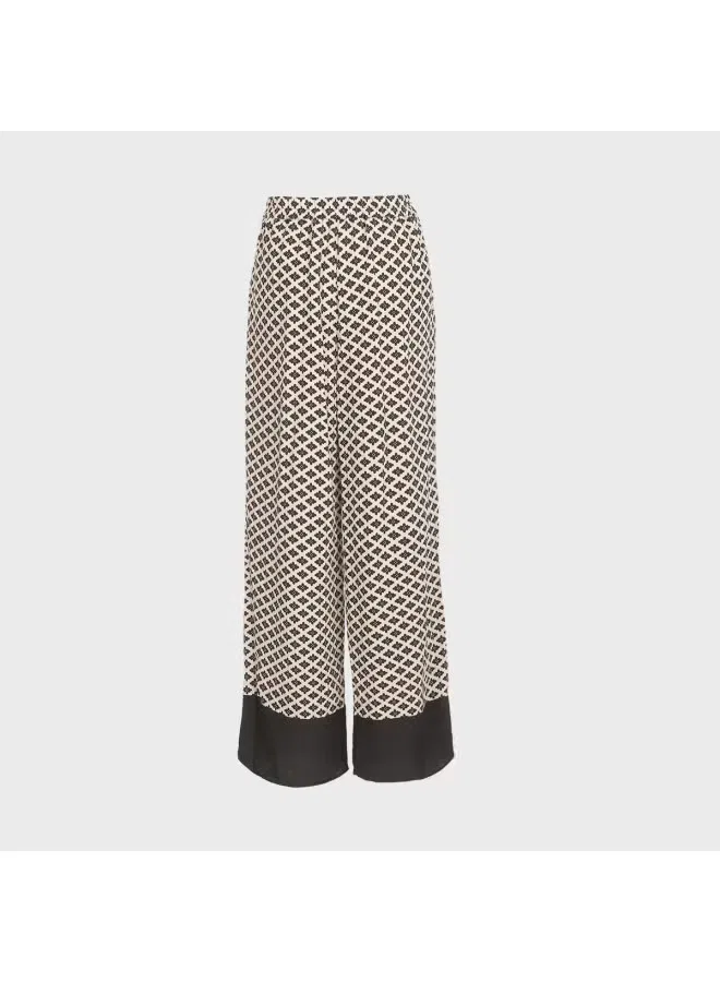 Брюки с цветочным принтом свободные Zara, абрикосовый — фото 3