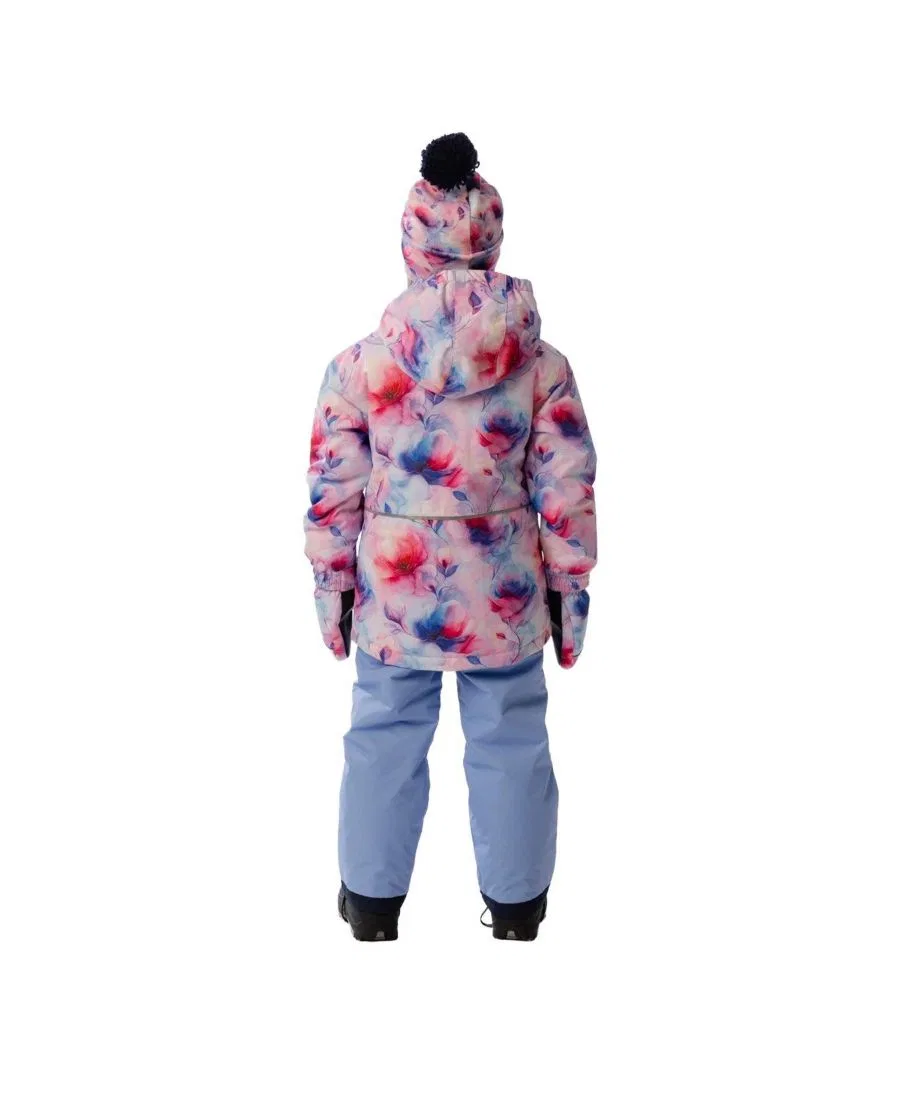 Детский комплект из куртки и снежных брюк с принтом Deux par Deux, Mauve Printed Flowers — фото 3