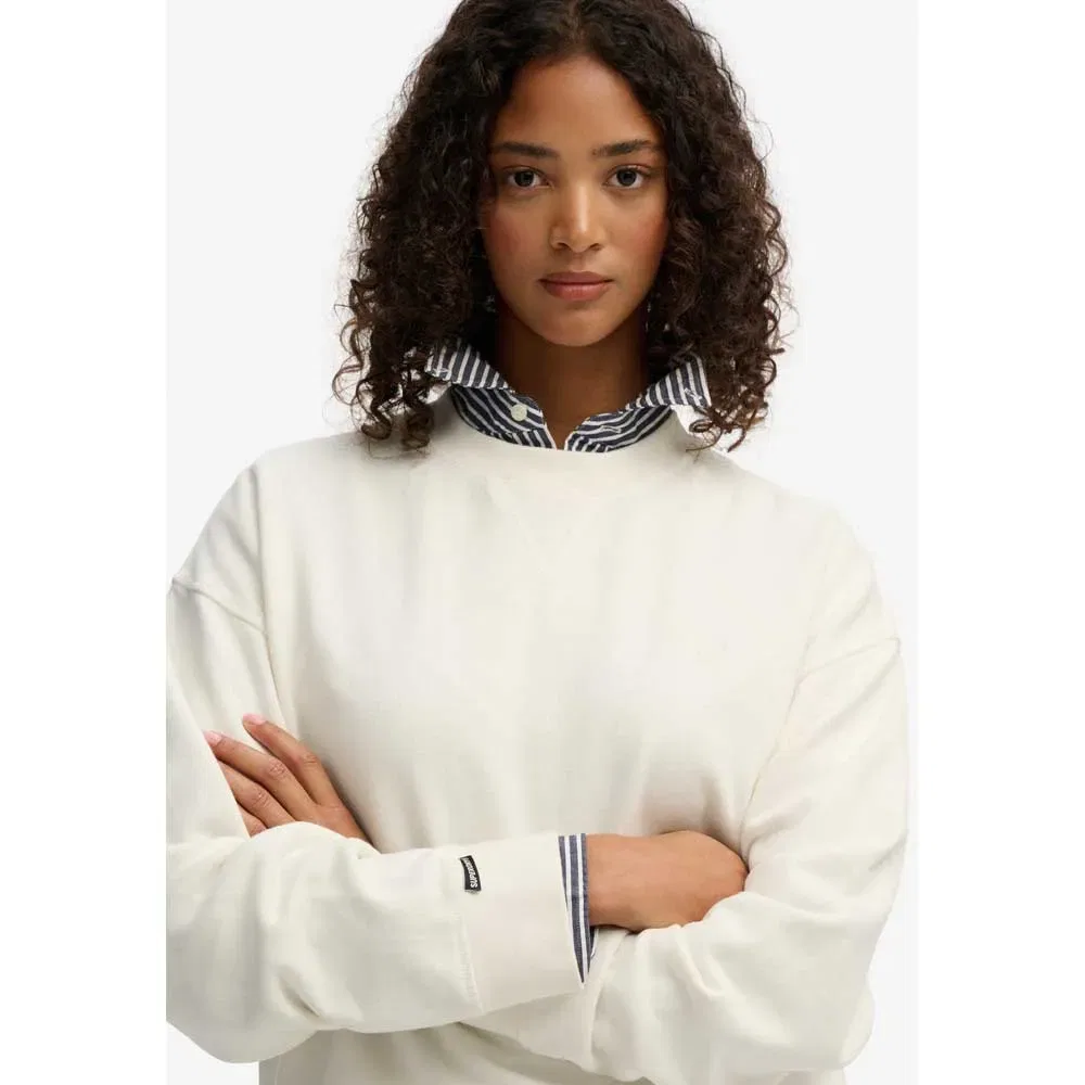 Женский свитшот хлопковый Studios Superdry, White — фото 4