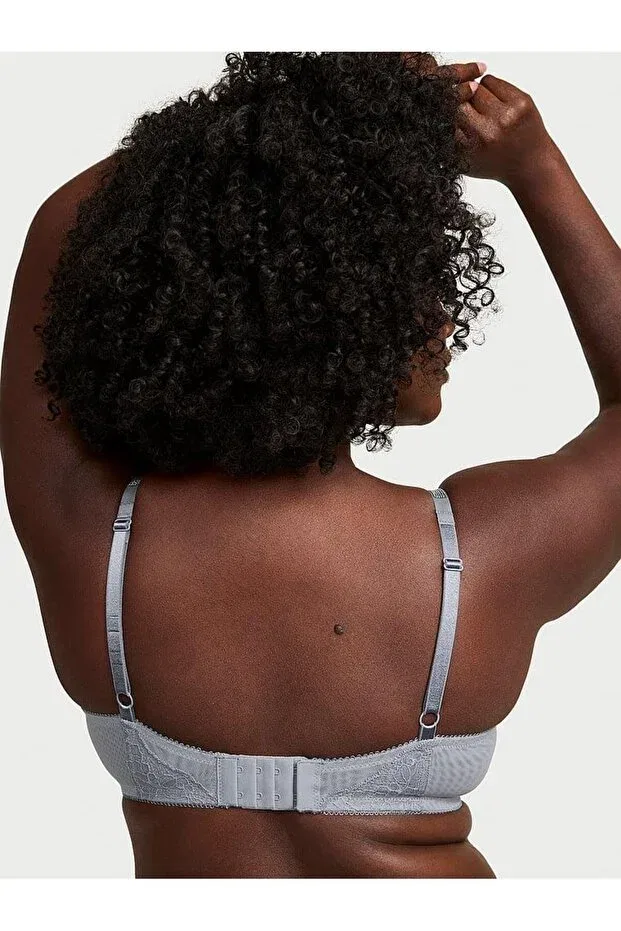 Женский бюстгальтер кружевной с блестками Victoria'S Secret, Astroid Gri — фото 3