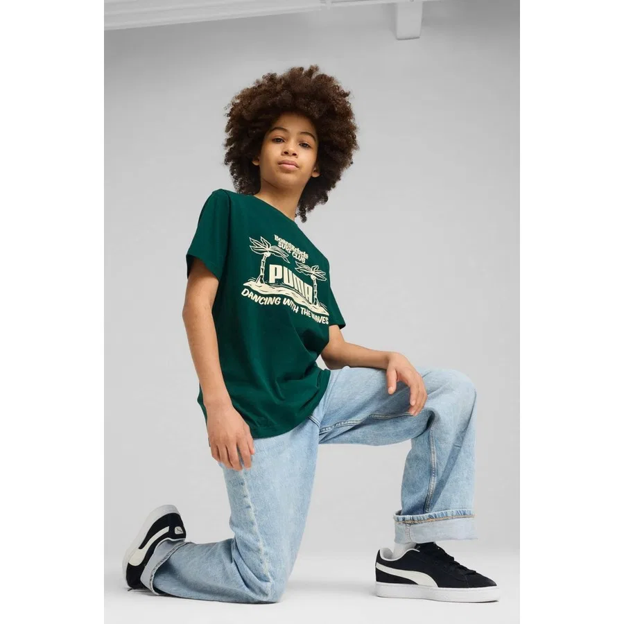 Футболка с коротким рукавом MID90S Graphic Tee III B Puma, Зеленый — фото 3
