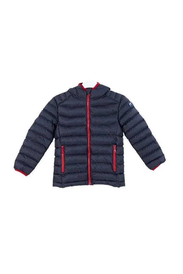 Детское пальто для девочек с капюшоном G-Fox, Navy Blue — фото 4