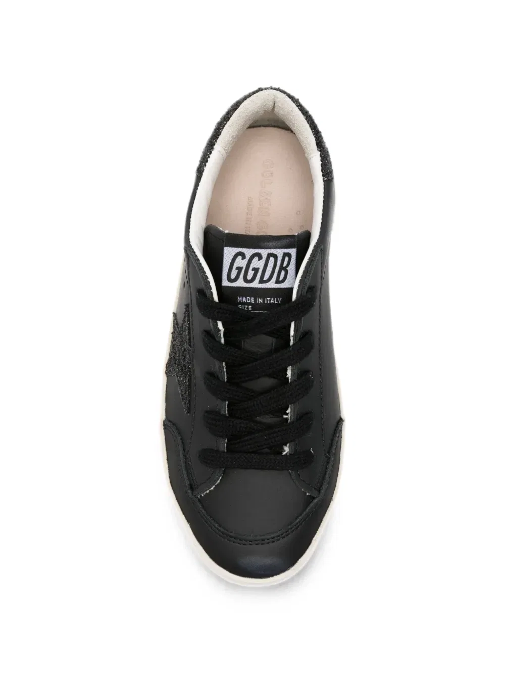Кроссовки Super-Star Penstar с блестящими деталями Golden Goose Kids, черный — фото 3