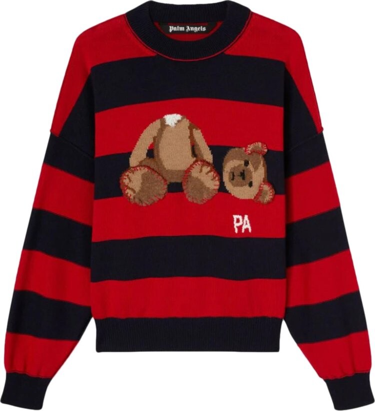 

Свитер Palm Angels Bear Striped Sweater 'Navy Blue/Brown', синий