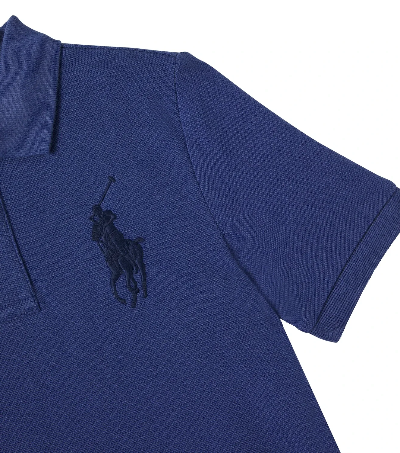 Поло из пике с воротником поло Polo Ralph Lauren Kids, синий — фото 4