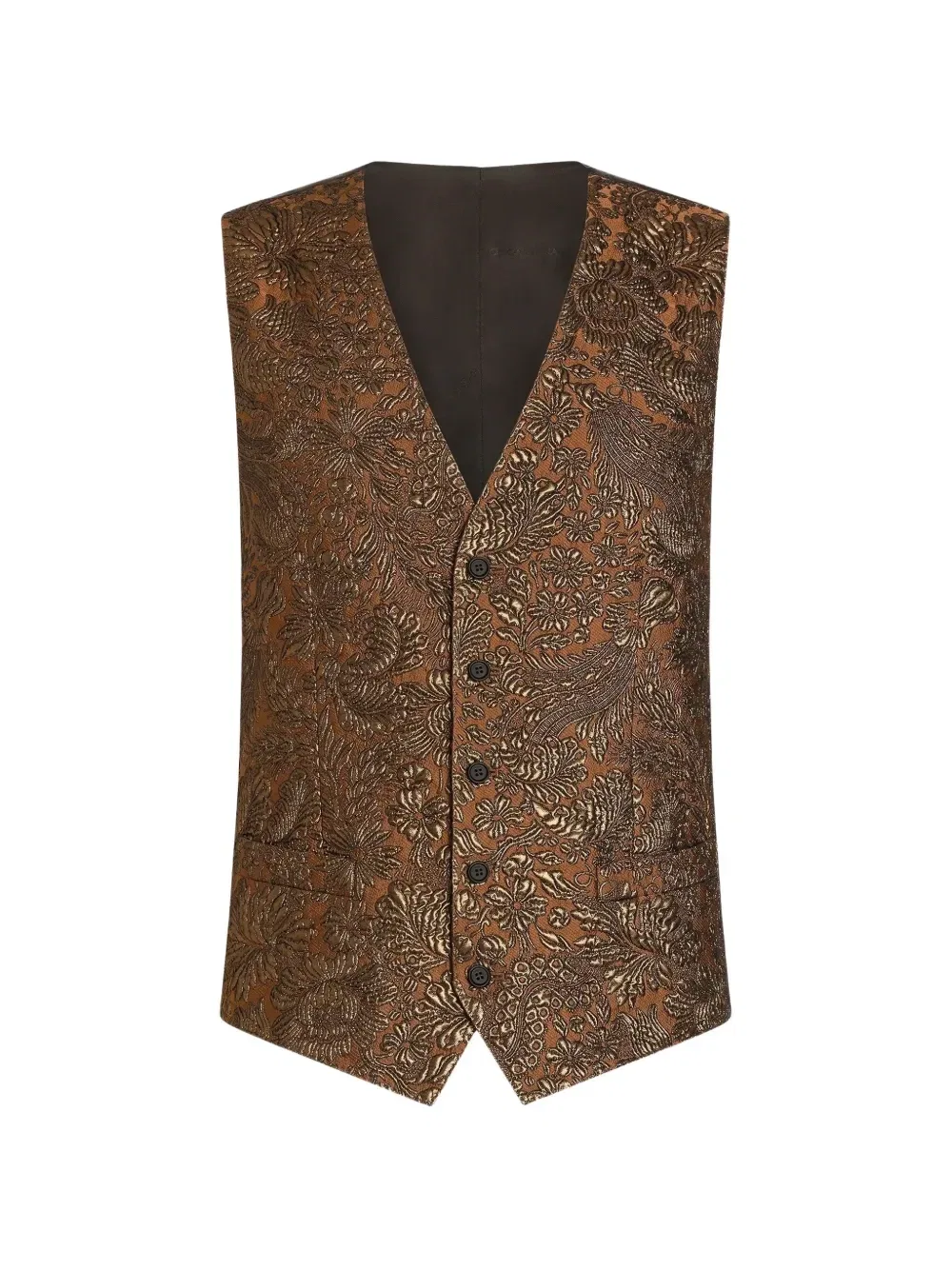 Однобортный жилет DOLCE & GABBANA, коричневый
