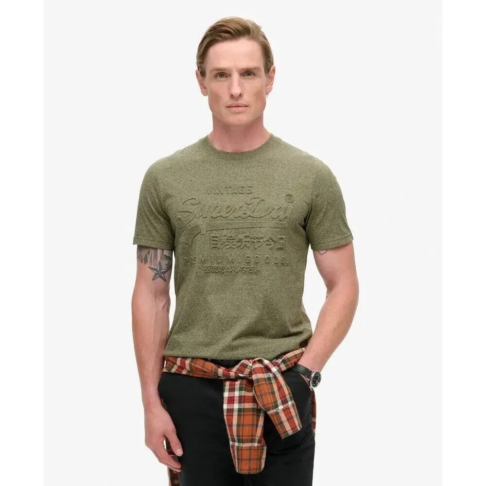 Мужская футболка с рельефным принтом Superdry, Green — фото 3