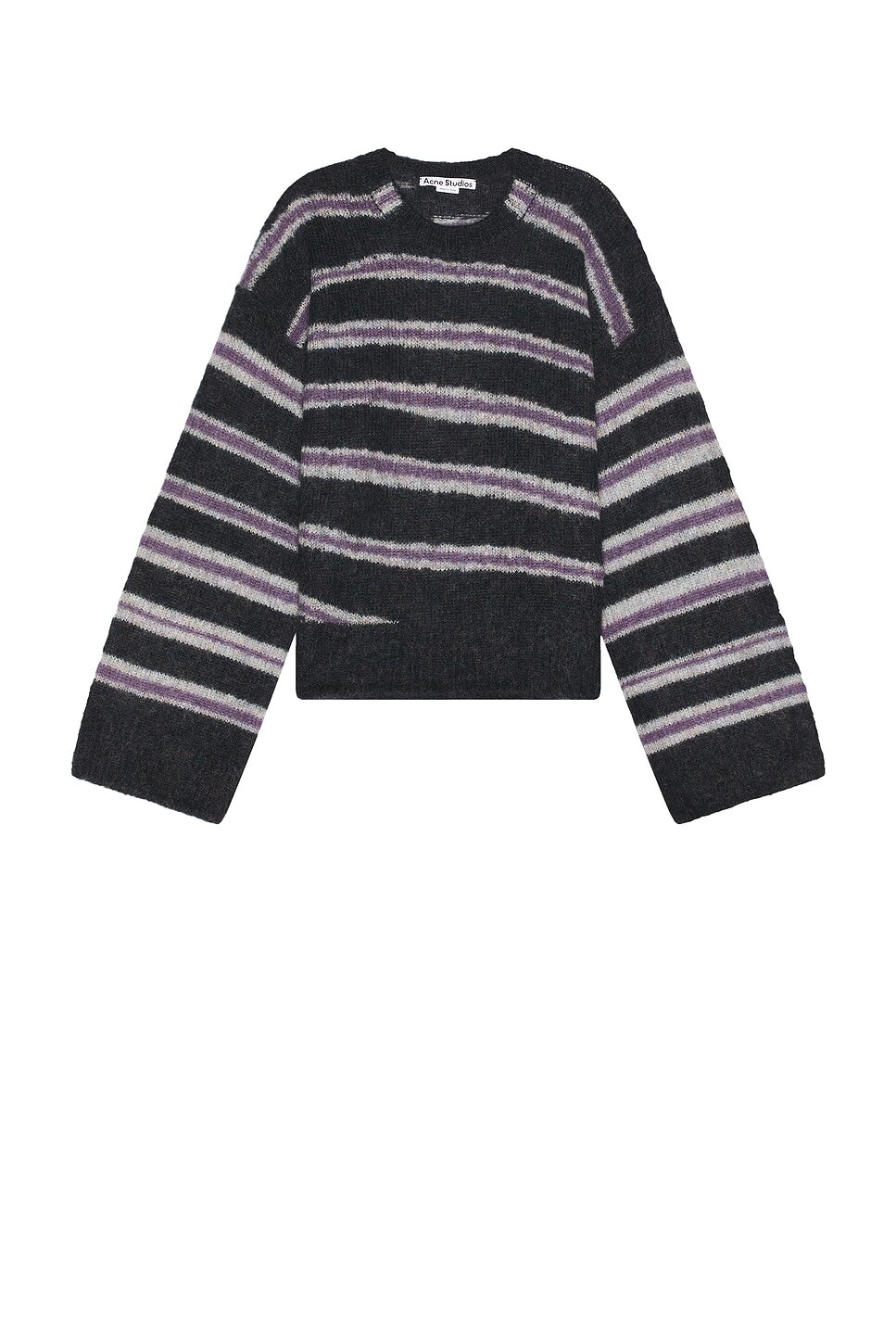 

Полосатый свитер Acne Studios, цвет Dark Grey Melange & Multi