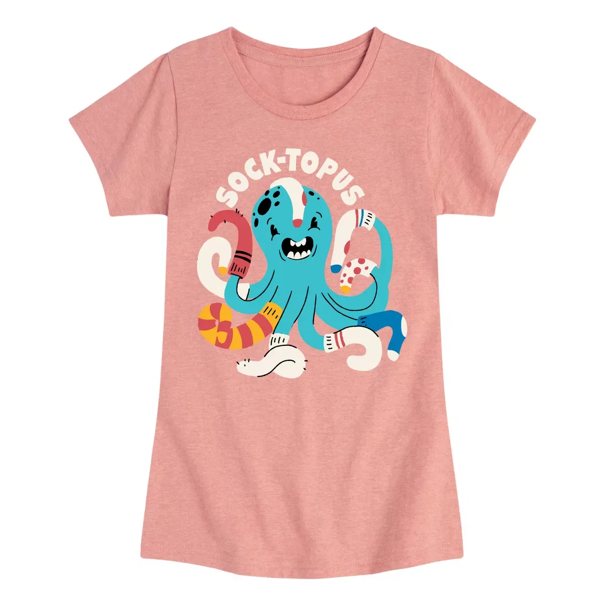 Детское футболка с принтом Socktopus Instant Message, Heather Navy