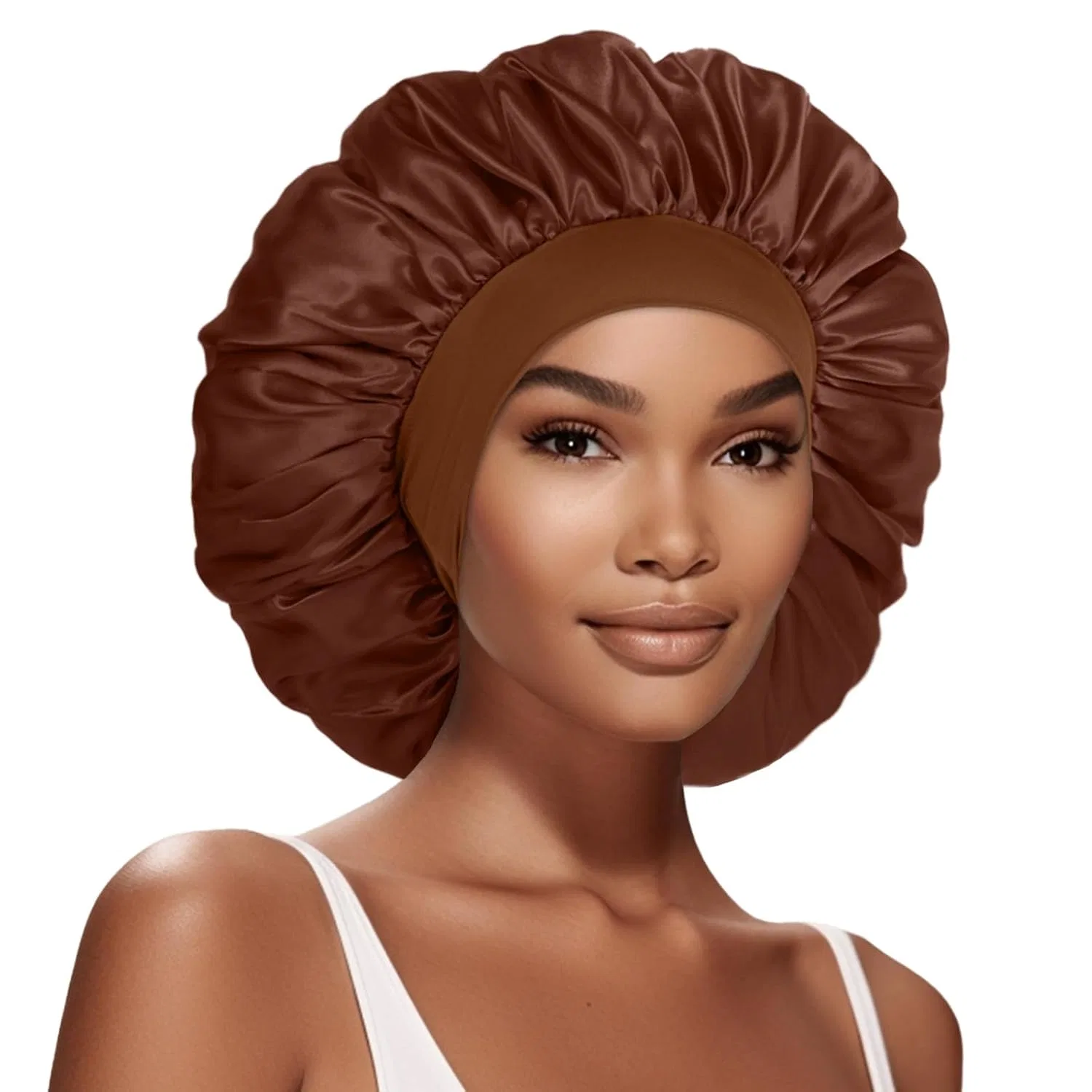 Шапочка для душа Satin Bonnet, 43 см, DUOMODRAGON, 1 шт., Brown