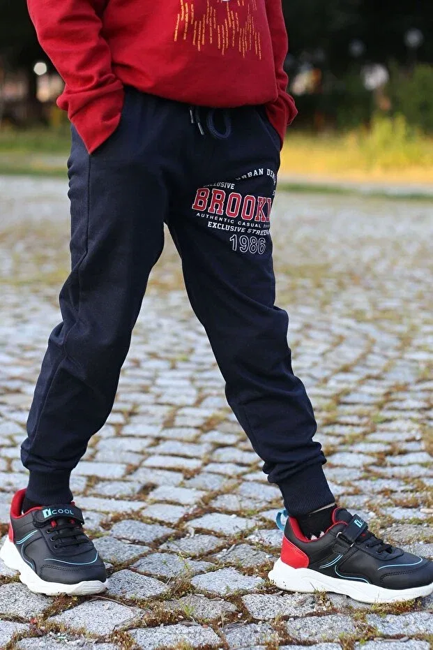 Детские спортивные штаны для девочек с принтом Dragora, Navy Blue1 — фото 2