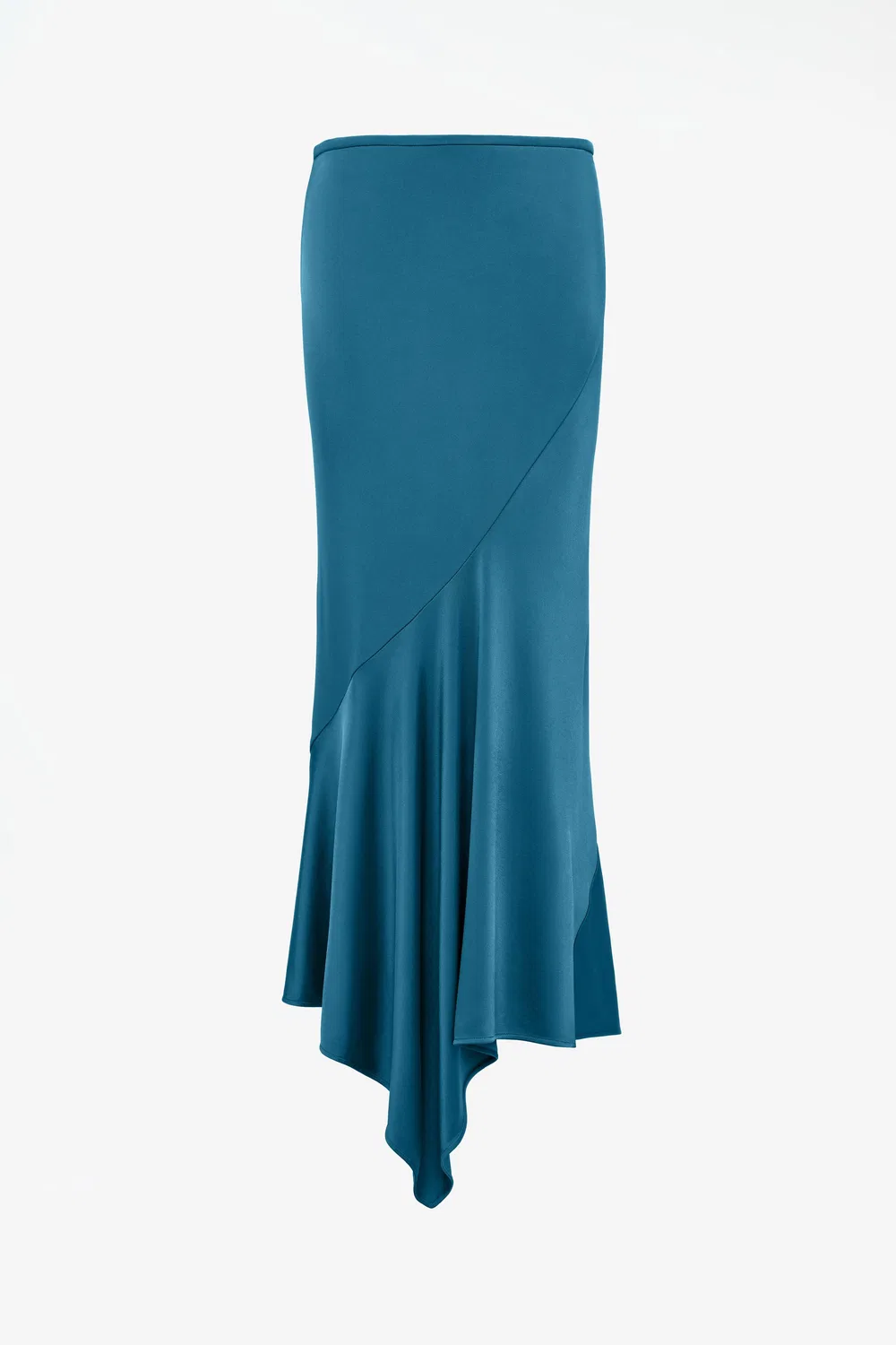 Юбка асимметричного кроя, лимитированная серия ZARA, Duck Green — фото 3
