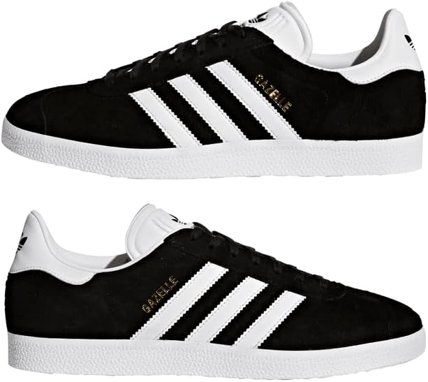 Кроссовки adidas Gazelle для мужчин, белый/черный/золотой — фото 4