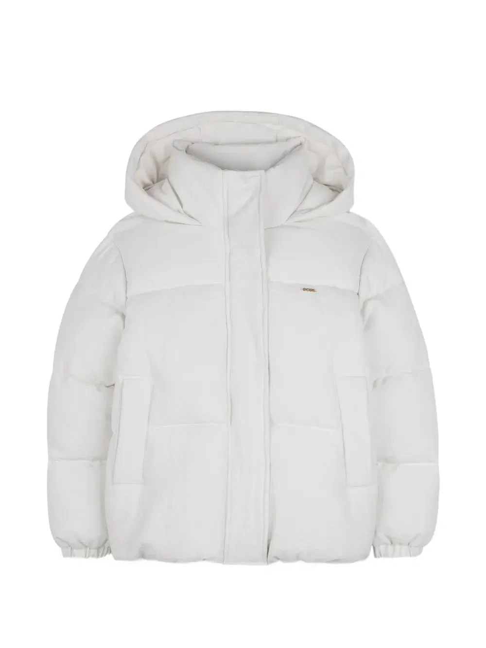 Пуховик с капюшоном Boss Kidswear, белый