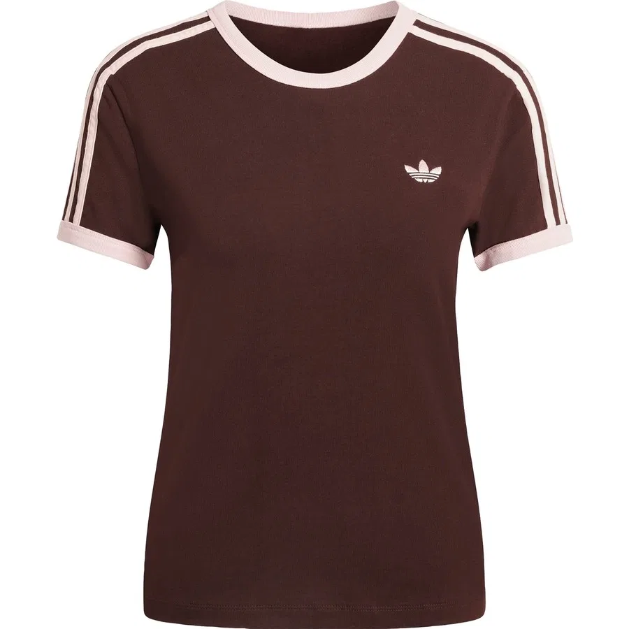 Футболка с принтом 3 Stripes Slim Tee adidas, Бело-черный — фото 3