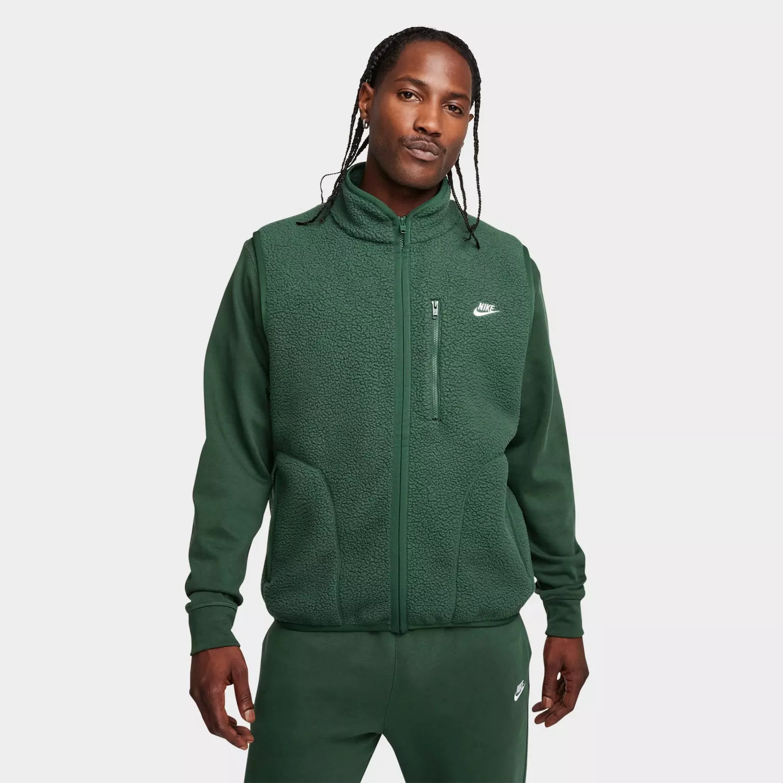 

Утепленный жилет Men's Nike Sportswear Club Fleece Winterized, темно-зеленый
