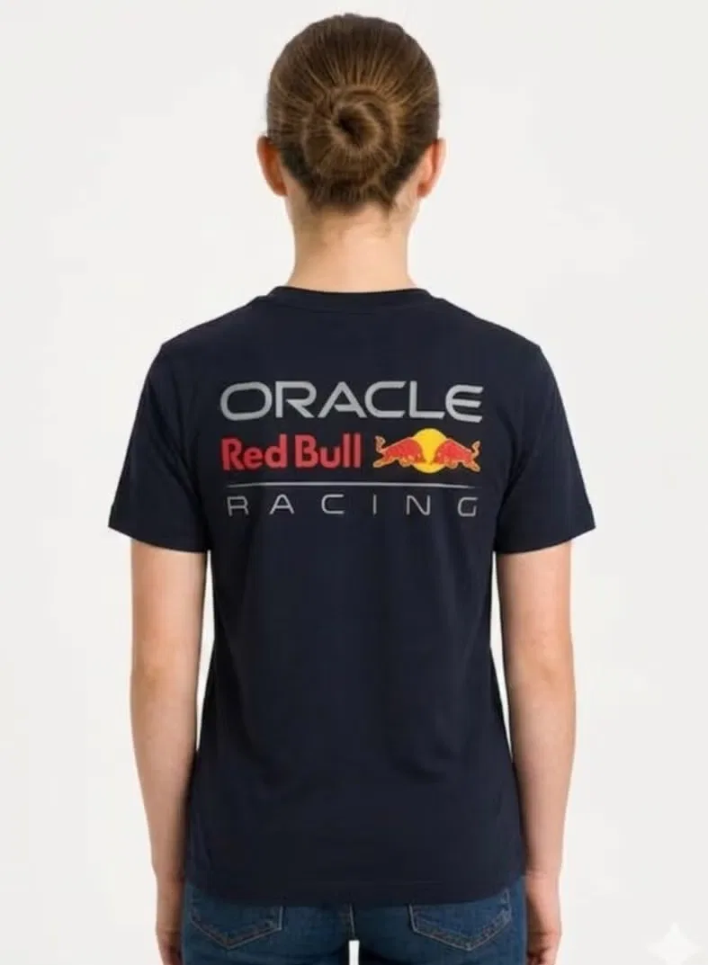 Футболка с принтом Checo Race Car Red Bull, ночное небо — фото 4