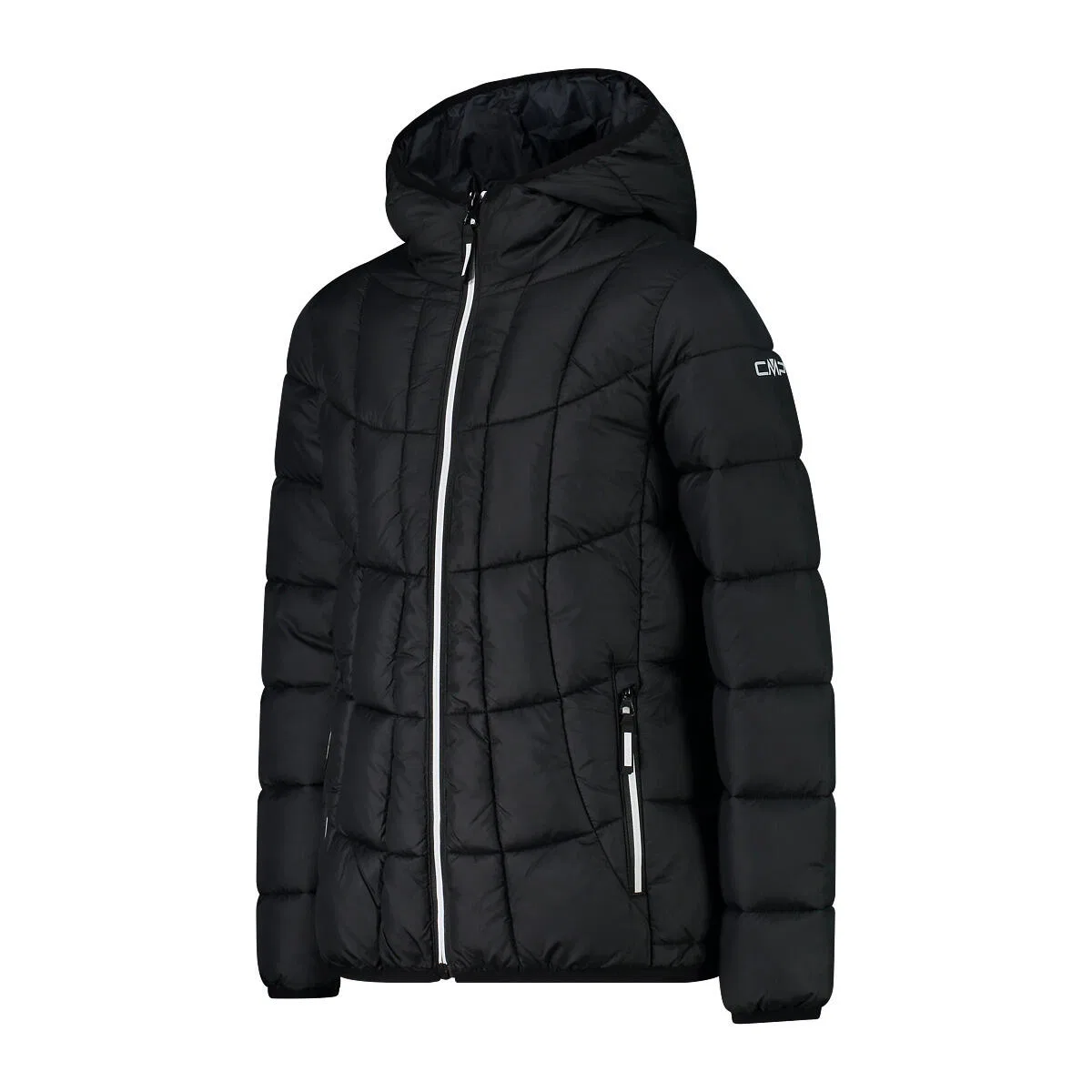 Детская куртка с капюшоном JACKET FIX HOOD NYLON Cmp, Schwarz / Grau / Schwarz — фото 3