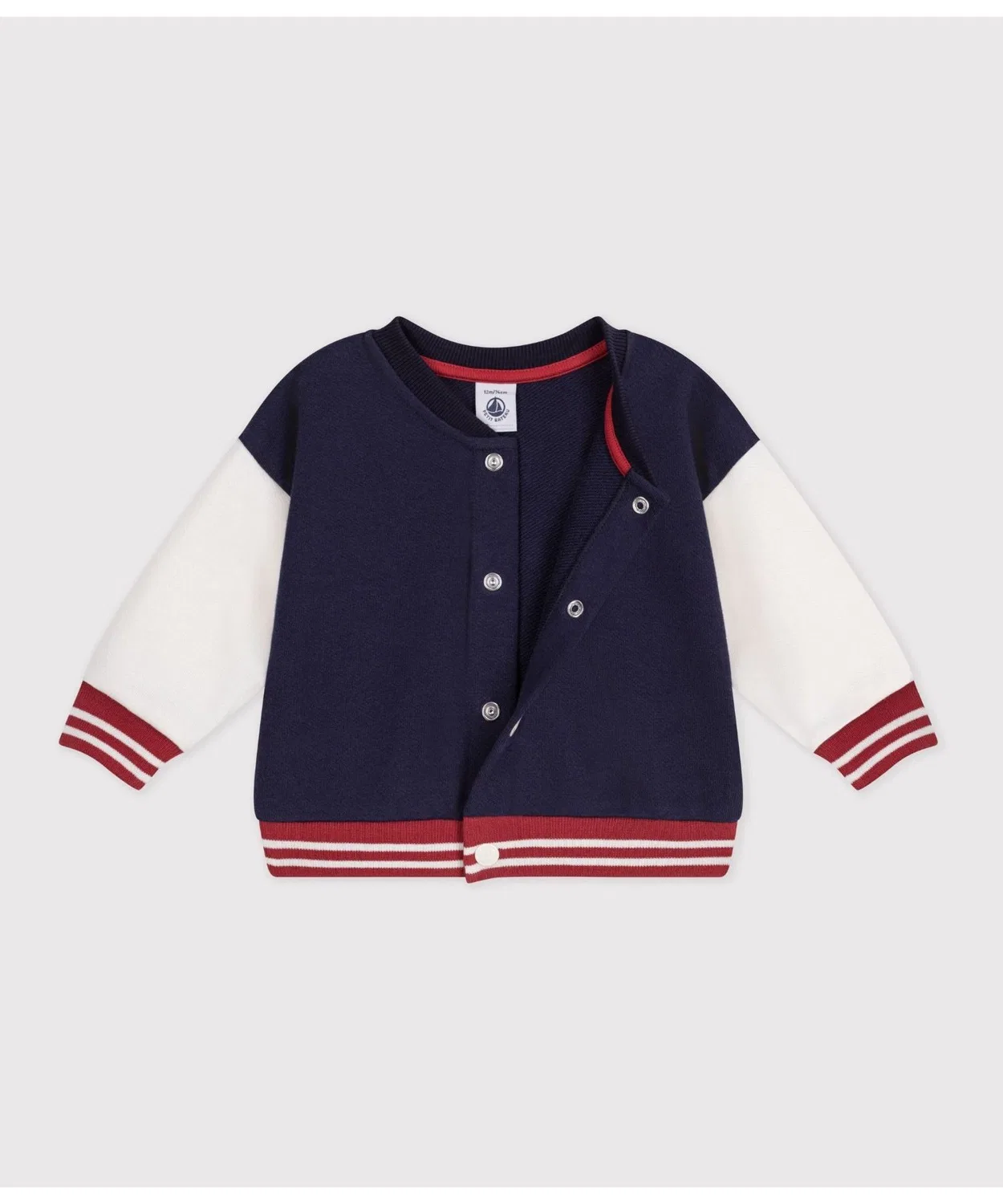 Детский свитшот-блузон с принтом Blue系 PETIT BATEAU, Blue — фото 2
