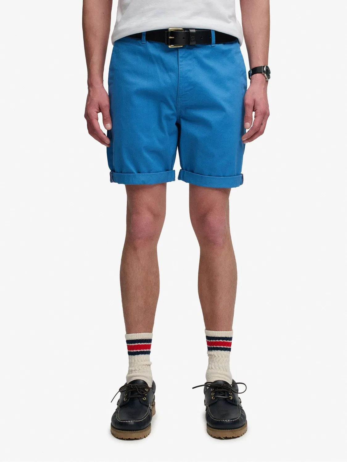 Шорты чинос, Regular Fit Superdry Cali Blue, синий — фото 4